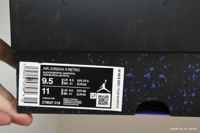 Retro 4 CT8527-018 Game Black Jordan Royal 0515